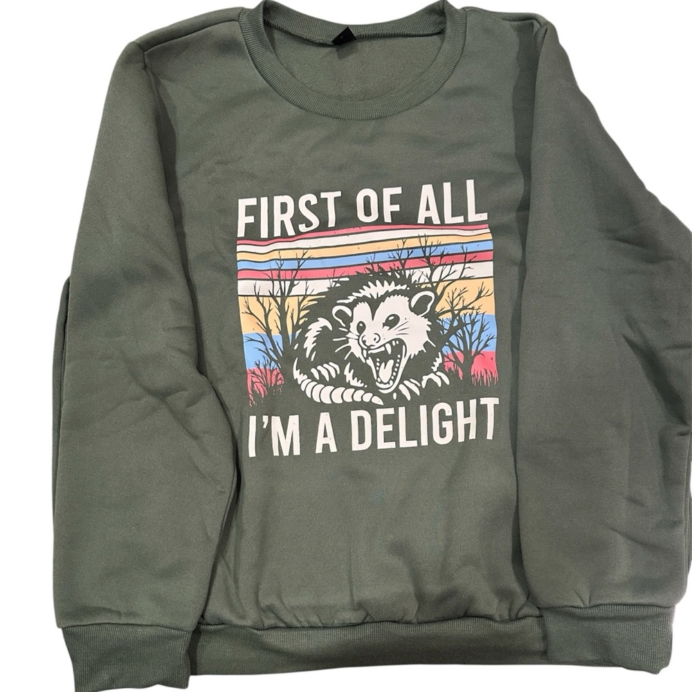 Green Graphic Crewneck NWT